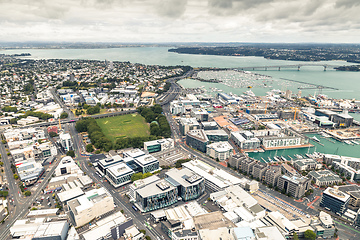Image showing view to the Auckland harbour New Zealand