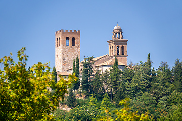 Image showing historic church on a hill, Marche Italy