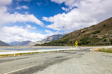 Image showing dramatic landscape scenery Arthur\'s pass in south New Zealand