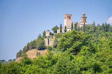 Image showing historic church on a hill, Marche Italy