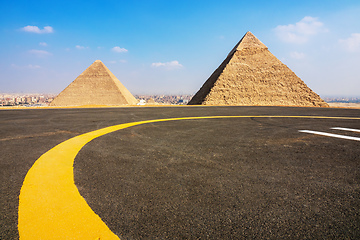 Image showing Pyramids at Giza Cairo Egypt