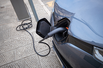 Image showing charge electric car