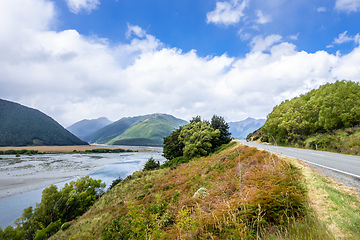 Image showing dramatic landscape scenery Arthur\'s pass in south New Zealand