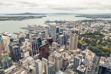 Image showing view to the Auckland harbour New Zealand