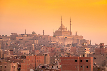 Image showing sunset scenery at Cairo Egypt