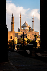 Image showing The Mosque of Muhammad Ali in Cairo Egypt at sunset