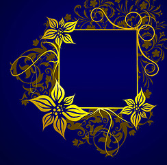 Image showing Gold frame for the text