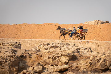 Image showing horse ride in the desert Cairo Egypt