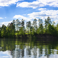 Image showing lake with trees nature rural background