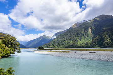 Image showing river landscape scenery in south New Zealand
