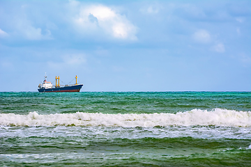 Image showing Dry cargo ship in the Sea