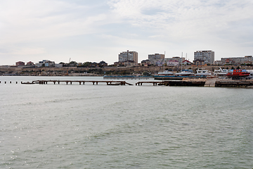 Image showing Autumn coast of the Caspian Sea.