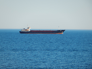 Image showing Dry cargo ship in the Caspian Sea.