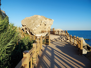 Image showing Cliffs by the sea.