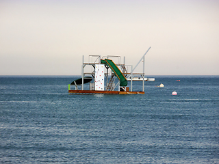 Image showing Floating water attraction.