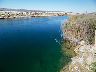 Image showing Water intake channel from the sea.