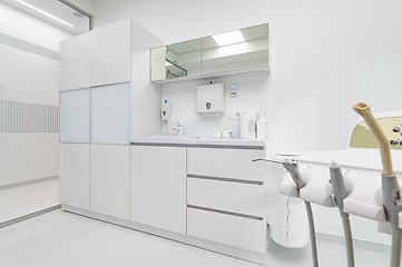 Image showing White medical furniture in dentistry office