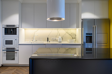 Image showing Luxury kitchen Interior with minimalism design