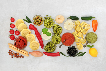 Image showing Italian Food for a Healthy Balanced Diet