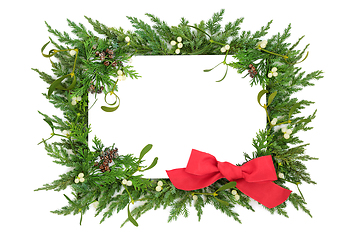 Image showing Christmas Holiday Festive Background Border