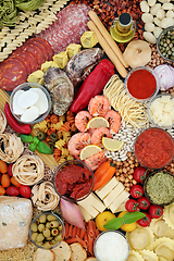 Image showing Low Cholesterol Mediterranean and Italian Diet Food