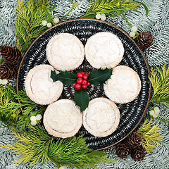 Image showing Traditional Christmas Mince Pies