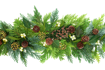Image showing Winter Greenery Decorative Arrangement