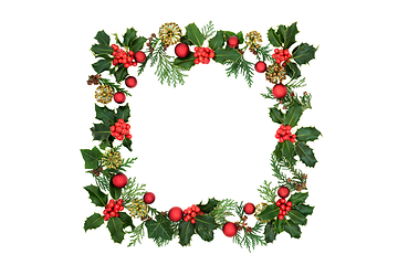 Image showing Christmas & Winter Wreath Decoration