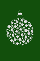 Image showing Silver Star Abstract Christmas Bauble Decoration