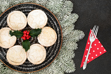 Image showing Festive Christmas Mince Pies