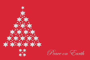 Image showing Peace on Earth Christmas Tree Abstract