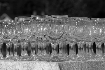 Image showing Stack wine glasses