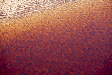 Image showing Red Wavy sand texture