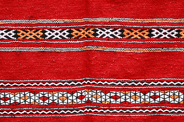 Image showing Handmade blanket with color pattern 