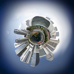 Image showing Singapore skyline miniplanet