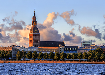 Image showing Riga Old Town during sunset time