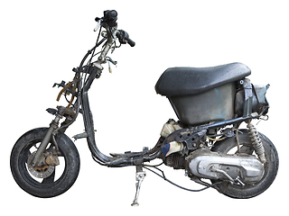 Image showing Disassembled scooter
