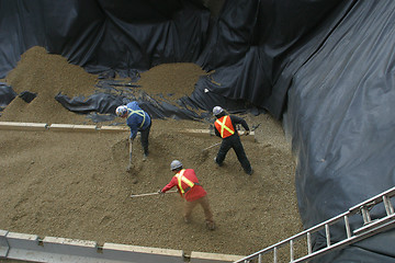 Image showing preparing a fuel tank pit