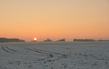 Image showing Winter peaceful sunrise