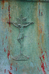 Image showing Old metalic Crucifix 