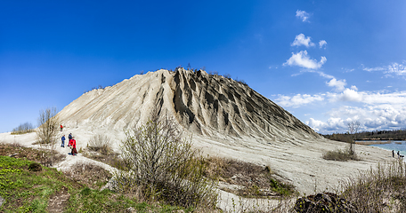 Image showing Large mining Spoil tip hill  in Rummu quarry, Estonia