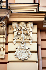 Image showing Detail of Art Nouveau or Jugenstil building