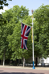 Image showing Flagpole with british flag