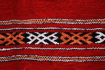 Image showing Handmade blanket with color pattern 