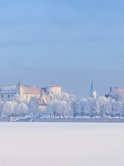 Image showing Winter skyline of Latvian capital Riga Old town