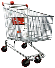 Image showing Shopping cart with clipping path