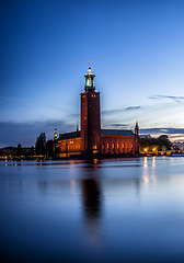 Image showing Stockholm City Hall as seen from Riddarholmen