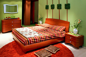 Image showing Green bedroom