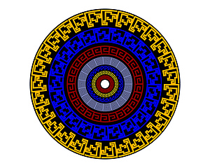 Image showing geometric shapes in a circle