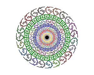 Image showing patterns in a circle of different configurations
